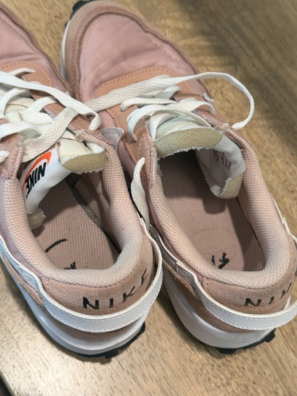Nike Waffle Debut Pink Oxford White Sneakers Shoes DH9523-600 Women's Size 8 - Picture 9 of 11